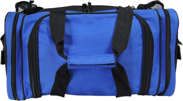 DALIX 17" Duffle Bag Dual Front Mesh Pockets (Black Gold Gray Dark Green Navy Blue Maroon Royal Blue Orange Pink Purple Red White - Image 5