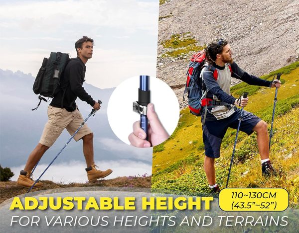 TREKOLOGY TREKZ SE Collapsible Trekking Pole (1pc) - Lightweight Walking Stick for Hiking and Trekking - Ideal for Men, Women, and Seniors - Image 3