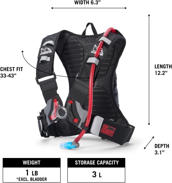 USWE Moto Hydro Hydration Pack - with Water Bladder, a High End, Bounce Free Backpack for Enduro and Off-Road Motorcycle - Image 8